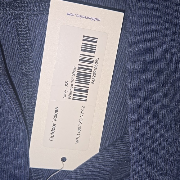 Outdoor Voices Women's Warm Up 10" Shorts Navy Size XS NWT - Picture 9 of 9